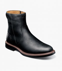 Florsheim Norwalk Plain Toe Side Zip Boot - Black CH