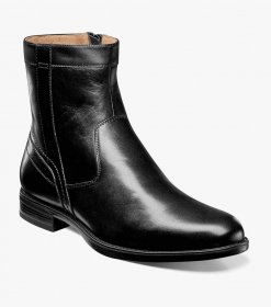 Florsheim Midtown Plain Toe Zipper Boot - Black