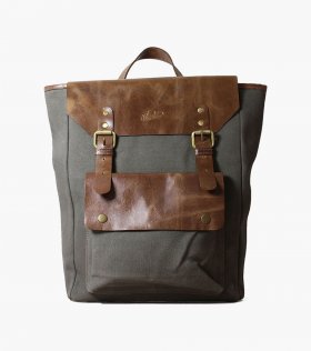 Florsheim Orazio Canvas/Leather Backpack - Gray