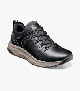 Florsheim Tread Lite Plain Toe Lace Up Sneaker - Black Tumbled